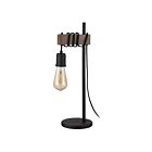 Eglo Violon 204244A Black and Brown 1-Light 60W Table Lamp
