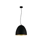 Eglo Sarabia 204316A 1-Light 60 Watt Black and Gold Pendant