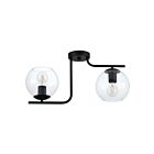 Eglo Marojales 204338A 2-Lights Black Ceiling Light