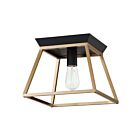 Eglo Paulino 204601A 1-Light Gold and Black Ceiling Light