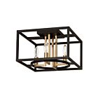 Eglo Mundazo 204604A 4-Lights Black and Gold Ceiling Light