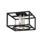 Eglo Mundazo 204605A 4-Lights Black and Satin Nickel Ceiling Light