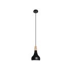 Eglo 205154A 60W Black And Chrome Pendant