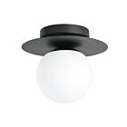 Eglo 205631A 60W Black Semi Flush Mount