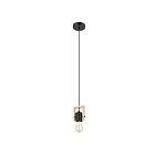 Eglo 205655A 60W Black And Brown Pendant