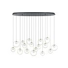 Eglo 206115A 17-Lights 51W Black And Brass Pendant