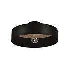 Eglo 206247A 60W Black And Brown Semi Flush Mount