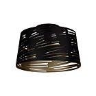 Eglo 206306A 60W Black And Gold Semi Flush Mount