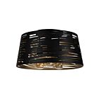 Eglo 206307A 60W Black And Gold Semi Flush Mount