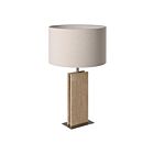 Eglo 206323A 60W Satin Nickel And Natural LED Table Lamp