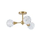 Eglo 206945a Helena Brushed Gold Semi Flush Mount