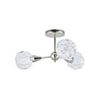 Eglo 206946a Helena Nickel Semi Flush Mount