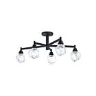 Eglo 206964a Lillyanna Matt Black Semi Flush Mount