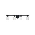 Eglo 207043a Bedminster Matt Black Bathroom Vanity Light