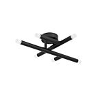 Eglo 207298a Manhattan 6-Lights Matt Black LED Indoor Wall Sconces