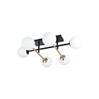 Eglo 390176A 40W Black And Brushed Brass Semi Flush Mount