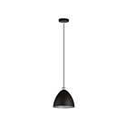 Eglo Mareperla 39488A 1-Light 60 Watt Black and Crystal Effect Pendant