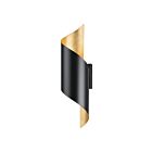 Eglo 39654A 40W Black And Gold Outdoor Wall Mount