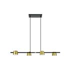 Eglo Altamira 39985A 4-Lights 80 Watt Black and Brass Pendant