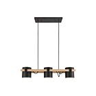 Eglo Hornwood 43045A 3-Lights 120 Watt Black and Creme Pendant