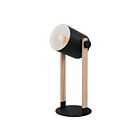 Eglo Hornwood 43047A Black and Creme 1-Light 40W Table Lamp