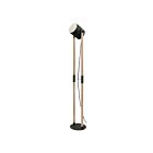 Eglo 43048A Hornwood 1-Light 40W Black and Creme Floor Lamp
