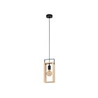 Eglo 43413A 60W Black And Natural Pendant