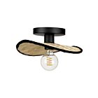 Eglo 44045A 40W Black Semi Flush Mount