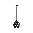 Eglo Carlton 49254A 1-Light 60 Watt Black and Copper Pendant