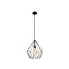 Eglo Carlton 49257A 1-Light 60 Watt Black Pendant