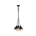 Eglo Priddy 49467A 7-Lights 420 Watt Black and White Pendant
