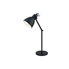 Eglo Priddy 49469A Black and White 1-Light 40W Table Lamp