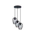 Eglo Newtown 49479A 3-Lights 225 Watt Black Pendant