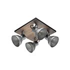 Eglo Barnstaple 49653A Brown Patina and Black 160W Track Light
