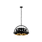 Eglo Priddy 49682A 7-Lights 420 Watt Black and Gold Pendant