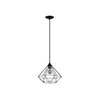 Eglo Tarbes 94188A 1-Light 100 Watt Black Pendant