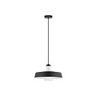 Eglo Tabanera 96803A 1-Light 60 Watt Black and White Pendant
