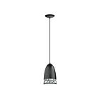Eglo Savignano 97443A 1-Light 60 Watt Black and White Pendant