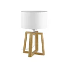 Eglo Chietino 97516A Natural and Chrome 1-Light 60W Table Lamp