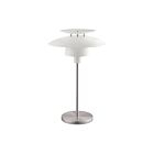 Eglo 98109A 60W White And Satin Nickel LED Table Lamp