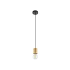 Eglo Turialdo 99078A 1-Light 40 Watt Brown and Black Pendant