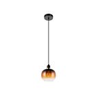 Eglo Oilella 99614A 1-Light 60 Watt Black and Brass Pendant