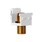 Enerlites 6101-W Connectors Gold F-Type Coupler Bulkhead, Female to Female
