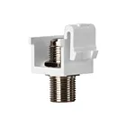 Enerlites 6102-W Connectors Nickel F-Type Coupler Bulkhead, Female to Female