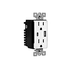 Enerlites 61501-TR2USB-1A1C-GY 15A 125V Gray Receptacle
