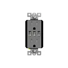 Enerlites 61501-TR3USB-CC-GY 15A 125V Gray Receptacle