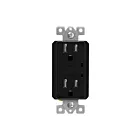 Enerlites 61501-TRSS-BK 15A 125V Black Receptacle