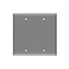 Enerlites 8802-GY Blank Cover Two-Gang Wall Plate