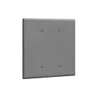 Enerlites 8802O-GY Blank Cover Two-Gang Wall Plate