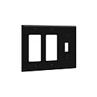 Enerlites 881132-BK Combination Two-Gang Wall Plate